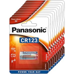 Panasonic CR123 akumulatori (CR123a) – iepakojumā 10