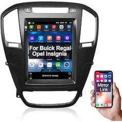 Podofo Android automašīnas radio priekš Buick Regal 2008-2013/Opel Insignia 2008-2013, 9,7 collu skārienekrāns GPS navigācija WiFi Bluetooth FM RDS radio spoguļa saite USB HD automašīnas stereo atskaņotājs