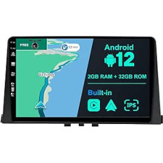 BXLIYER Android 12 IPS automašīnas radio, kas piemērots Citroen Berlingo (2008-2019) - Iebūvēta CarPlay Android automašīna - Bezmaksas atpakaļgaitas kamera - 2G + 32G - 10,1 collas 2 DIN - DAB stūres vadība WiFi Ātri