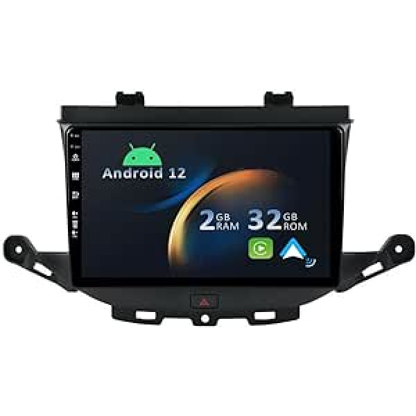 YUNTX Android 12 automašīnas radio Opel Astra K/Buick Verano GS (2016-2020)-[Integrēta CarPlay/Android Car/GPS]-9 collu IPS 2.5D skārienekrāns Bezmaksas kamera DAB/Stūres vadība/MirrorLink/Bluetooth 5.0