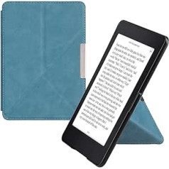 kwmobile aizsargvāciņš saderīgs ar Amazon Kindle Paperwhite - mākslīgās ādas futrālis - eReader vāka futrālis (modeļiem līdz 2017. gadam) - Benzīna zils