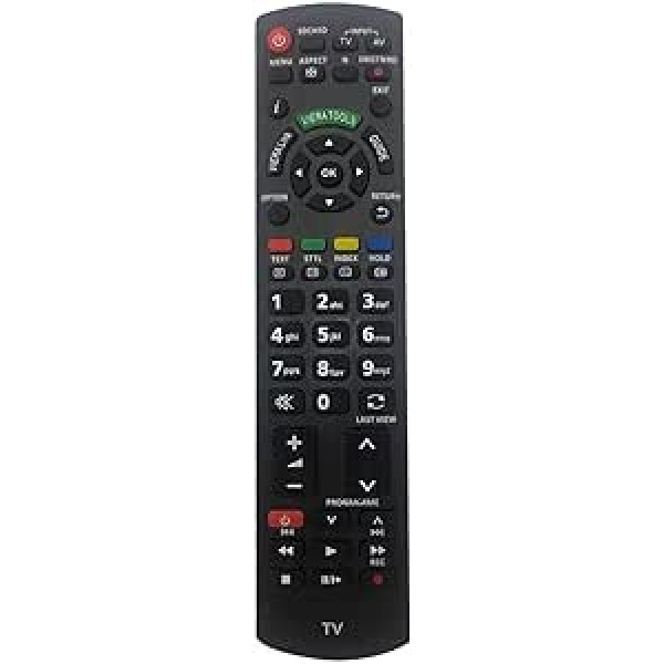 Riry Replacement Remote Control for Panasonic N2QAYB000487 for Panasonic Viera Remote Control LED LCD 3D TVs N2QAYB000752 N2QAYB000428 N2QAYB000715 N2QAYB000830 - No Setup Required