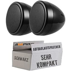 AMPIRE Premium Aufbaulautsprecher, 7cm, schwarz - QX75-BLK