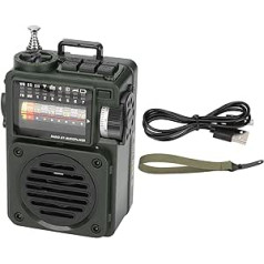 Cuifati Hrd-700 radio mūzikas atskaņotājs, 1000 mAh multivides mūzikas atskaņotājs ar kvadrātveida skaļumu, bezvadu Bluetooth savienojums un plaša diapazona stabila pārraide