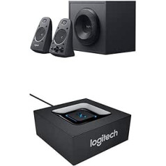 Logitech Z625 2.1 THX stereo garsiakalbiai (su žemų dažnių garsiakalbiu) + Bluetooth garso adapteris