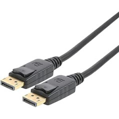 PremiumCord 16K DisplayPort 2.0 Cable M/M 2 m, DisplayPort to DisplayPort, 80Gbps, Video 16K@60Hz, 8K@120Hz, 4K@144Hz 2160p, HDCP 2.2, Gold-Plated Connectors, Black