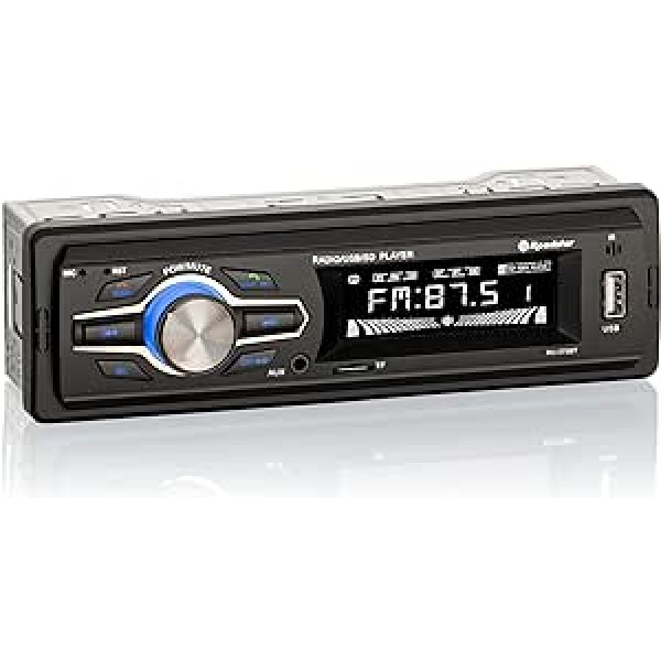 Roadstar RU-375BT digitālā automašīnas radio AM/FM Bluetooth brīvroku stereo stereo USB ports TF karšu lasītājs MP3 atskaņotājs LCD ekrāns tālvadības pults