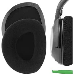 Geekria Comfort Cuscinetti di ricambio in Velluto per cuffe Sennheiser RS160, HDR160, RS170, HDR170, RS175, RS180, RS185, RS195 Parti di riparazione (Nero)