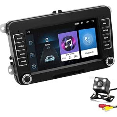 GOFORJUMP 2 DIN Android 7 collu GPS navigācijas sistēma automašīnas radio multivides atskaņotājs priekš Bora Golf VW Polo Volkswagen Passat B6 B7 Touran ar atpakaļskata kameru