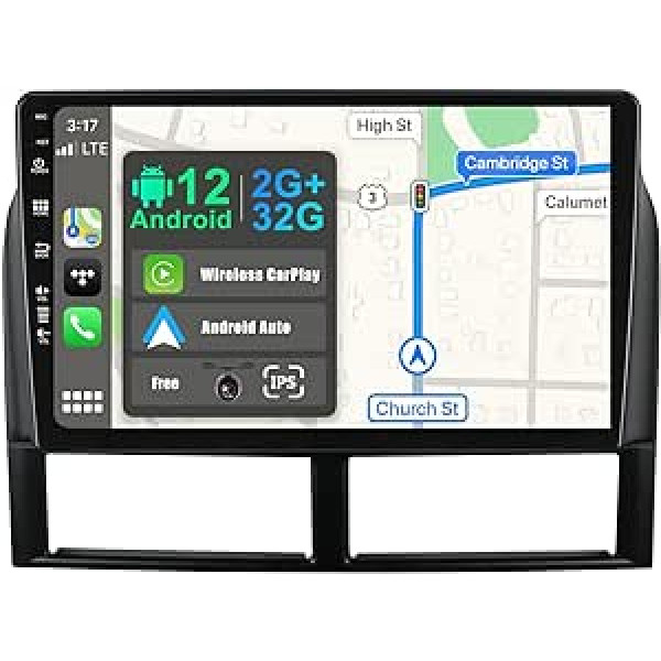 BXLIYER Android 12 IPS automašīnas radio, kas piemērots Jeep Grand Cherokee WJ (1998-2004) - Iebūvēta CarPlay Android automašīna - Bezmaksas kamera - 2G + 32G - 9 collu 2 DIN - DSP DAB stūres vadība WiFi Fast Boot