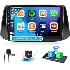 OiLiehu 2G+64G Android 13 Autoradio 2din Apple Carplay Android Auto für Hyundai i30 2017-2018 Autoradio Mit Bildschirm 9 Zoll Unterstützung HiFi/Equalizer/Bluetooth/FM RDS/WiFi/GPS/Rückfahrkamera