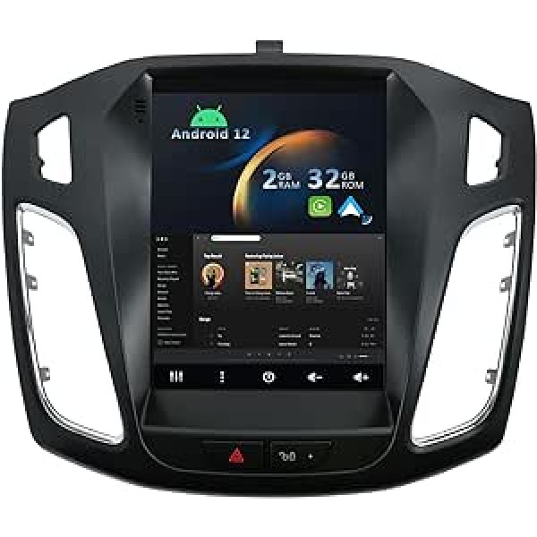 YUNTX Android 10 automašīnas radio, kas piemērots Ford Focus (2010-2014) - [2G+32G] - Bezmaksas aizmugures kamera un Canbus un karte - GPS 2 DIN - Atbalsta DAB/Stūres vadību/WiFi/Bluetooth 5.0/Carplay/IPS