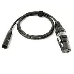 Izvēlētais kabeļa mikrofona kabelis Mini XLR vīrišķais uz XLR mātīte Blackmagic 4K 6K Pro BMPCC audio adapterim — SC-AK-mXLR-XLR-0150 (4,8 pēdas / 1,5 m)