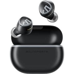 SoundPEATS Mini HS Bluetooth 5.3 austiņas, augstas izšķirtspējas audio ar LDAC bezvadu austiņām, AI mikrofons ar trokšņu slāpēšanu, vairāku punktu savienojums, 36 stundas, HiFi stereo skaņa, viegls sportam