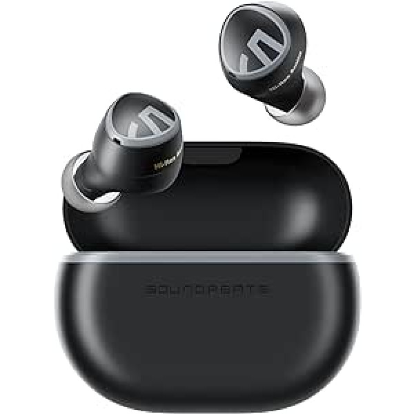 SoundPEATS Mini HS Bluetooth 5.3 austiņas, augstas izšķirtspējas audio ar LDAC bezvadu austiņām, AI mikrofons ar trokšņu slāpēšanu, vairāku punktu savienojums, 36 stundas, HiFi stereo skaņa, viegls sportam