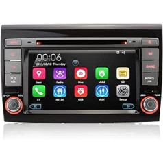 iFreGo 7 collu 2 DIN automašīnas radio priekš Fiat Bravo (2007-2012), automašīnas radio ar Bluetooth/GPS navigāciju/FM/DAB/DVD/AutoPlay/TF karti, skārienekrāna automašīnas audio Bluetooth, stūres vadība