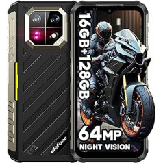 Ulefone Armor 22 Outdoor viedtālrunis 16GB + 128GB/512GB SD Octa Core Android 13, 64MP + 64MP Night Vision 6600mAh 6,58 collas 120Hz ūdensizturīgs būvlaukumu mobilais tālrunis bez līguma 4G Dual SIM