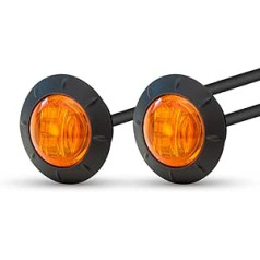 Motocikla LED braukšanas gaisma/indikators – 2 collas 50 mm — dzeltenas lēcas