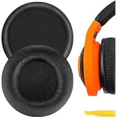 Geekria QuickFit Protein Leder Ersatz Ohrpolster für Razer Kraken Mobile Kopfhörer Ohrpolster, Headset Ohrpolster Ersatzteile (Schwarz)