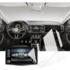 BIXUAN 8 collu ekrāna aizsargs priekš Skoda Karoq/Kodiaq RS Bolero 2017-2022 2023 navigācijas ekrāna aizsargs GPS caurspīdīgs 9H rūdīta stikla aizsardzība pret pirkstu nospiedumiem