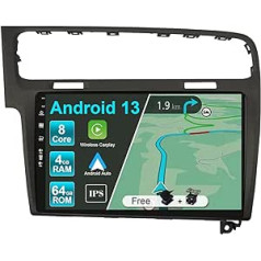 JOYX Android 12 automašīnas radio, kas piemērots Golf 7 (2013-2018) - [4G+64G] - Iebūvēts DSP/Carplay/Android Car - LED atpakaļgaitas kamera Canbus Free - 2,5D 10,1 collas - Ar stūres vadību 4G WiFi BT5. 0