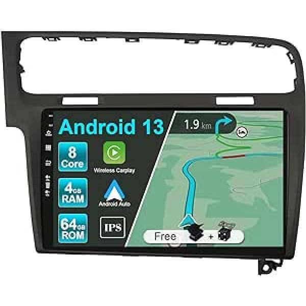 JOYX Android 12 automašīnas radio, kas piemērots Golf 7 (2013-2018) - [4G+64G] - Iebūvēts DSP/Carplay/Android Car - LED atpakaļgaitas kamera Canbus Free - 2,5D 10,1 collas - Ar stūres vadību 4G WiFi BT5. 0