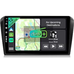 YUNTX [DAB-4G+64G] Android 12 automašīnas radio ierīcei Mazda 3 (2004-2012)-[Integrēts DAB+/CarPlay/Android Car/DSP/GPS]-9 collu IPS 2.5D skārienekrāns bez mikrofona + kameras USB/MirrorLink/ Bluetooth 5.0