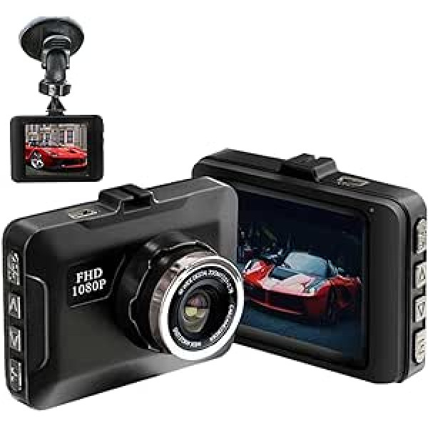 Automašīnas DVR Dashcam 1080P Full HD Loop Motion Detection paneļa kamera automašīnai