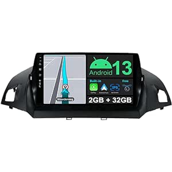 JOYX Android 12 automašīnas radio, kas piemērots Ford Kuga (2013-2020) - atpakaļskata kamera Canbus Free - [2G + 32G] - 9 collu 2 DIN - atbalsta DAB stūres vadību 4G WiFi Bluetooth 5.0 Carplay IPS Android