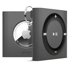 elago W7 atslēgu piekariņš savietojams ar Apple AirTags — aizsardzība pret kritienu, karabīne, klasisks retro MP3 atskaņotāja dizains (izsekošanas suņiem, atslēgām) Lokators nav iekļauts (tumši pelēks)