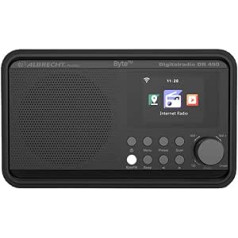 Albrecht DR490 ByteFM interneta/DAB+/FM radio ar krāsainu displeju, 27492, radio vadība, izmantojot viedtālruņa lietotni, ByteFM tiešās iezvanes poga, krāsa: melna