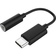 Cubilux USB C ausinių lizdo adapteris [96 kHz 24 bitų DAC] C tipo iki 3,5 mm lizdo garso AUX adapteris, skirtas iPhone 15+/15 Pro Max, iPad Pro iPad 10, Samsung S23/S22/S21 Tab S9/S8/S7, „Pixel 8/7/6 Pro“.