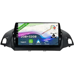 BXLIYER Android 12 automašīnas radio priekš Ford Kuga (2013-2018) - atpakaļgaitas kamera bez maksas - 2G + 32G - IPS 9 collas 2 DIN - DAB stūres vadība WiFi Carplay Android automašīnas Bluetooth DSP