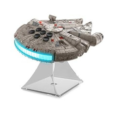 eKids Li-B17 Lizenzierter Star Wars Millennium Falcon Bluetooth Lautsprecher ar Freisprecheinrichtung, grau