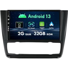 9 collu Android 12.0 automašīnas radio priekš BMW 1. sērijas E81 E82 E87 E88, 2004.–2012. gadā, atbalsta GPS Navi, Bluetooth automašīnas radio Mirrorlink/Carplay/FM/RDS/WiFi/USB 2GB+32GB