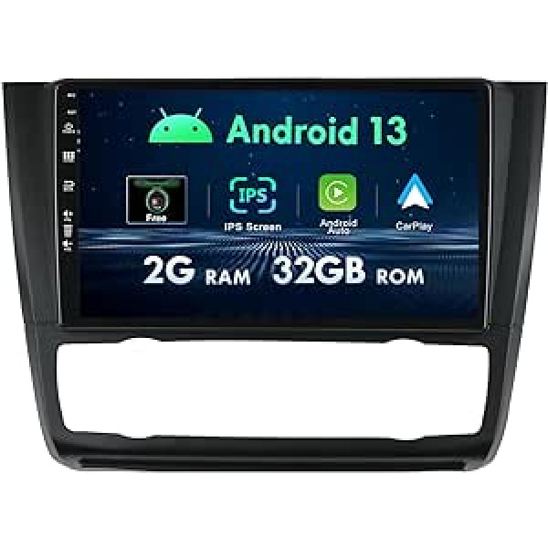 9 collu Android 12.0 automašīnas radio priekš BMW 1. sērijas E81 E82 E87 E88, 2004.–2012. gadā, atbalsta GPS Navi, Bluetooth automašīnas radio Mirrorlink/Carplay/FM/RDS/WiFi/USB 2GB+32GB