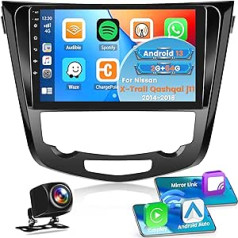 2G 64G automašīnas radio Android 13 Carplay ar navigācijas sistēmu priekš Nissan X-Trail Qashqai j11 Rouge 2014 2015 2016 2017 2018 9 collu automašīnas radio ar Bluetooth Android Car Hi-Fi RDS USB WiFi atpakaļgaita