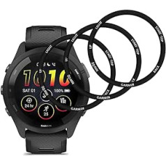 carinacoco Garmin Forerunner 265 ekrāna aizsargs, [3 iepakojumā] Elastīgs HD PET caurspīdīgs ekrāna aizsargs, bez burbuļiem, pret pirkstu nospiedumiem izturīgs ekrāna aizsargs