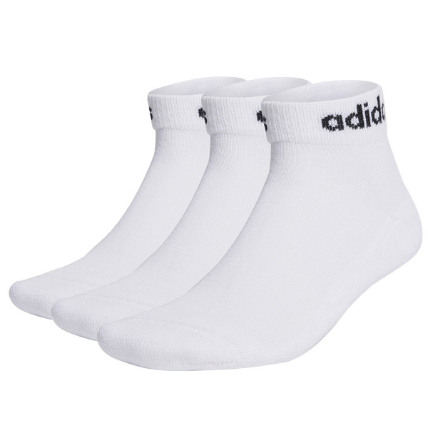 Adidas Linear Ankle Cushioned 3PP zeķes HT3457 / baltas / 43-45