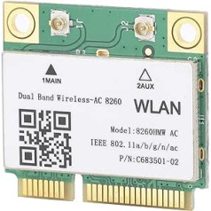 Mini PCI-E Bluetooth 4.2 tīkla karte, 8260HMW AC 802.11ac divjoslu bezvadu tīkla adapteris, divjoslu universālā tīkla ierīce operētājsistēmai Win7/8/10, datora tīkla piederumi