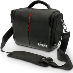 igadgitz u4117 Messenger Case melns — kameru futrāļi (Messenger futrālis, Nikon, melns, neilons, skrāpējumiem izturīgs, triecienizturīgs, šļakatu izturīgs, ūdens izturīgs)