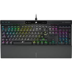 Corsair K70 RGB PRO Mechanical Wired Gaming Keyboard (Cherry MX RGB Speed, 8,000Hz Hyper-Polling, PBT Double-Shot Pro Keycaps, Soft Touch Wrist Rest) QWERTZ, DE - Black