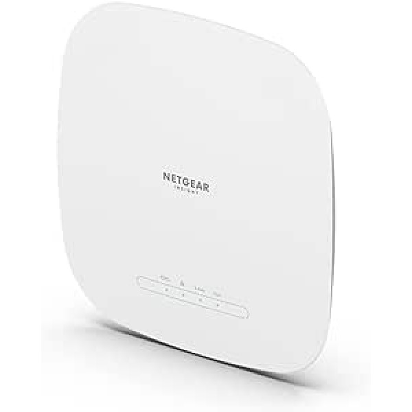 Netgear WAX615 WLAN piekļuves punkts PoE+ WiFi 6 (AX3000 Speed Dual-Band, WPA3, 802.11ax Mesh Enabled, 2.5G LAN, lokālā vai Insight Remote Management, PoE+ barošana — barošanas avots nav obligāts)