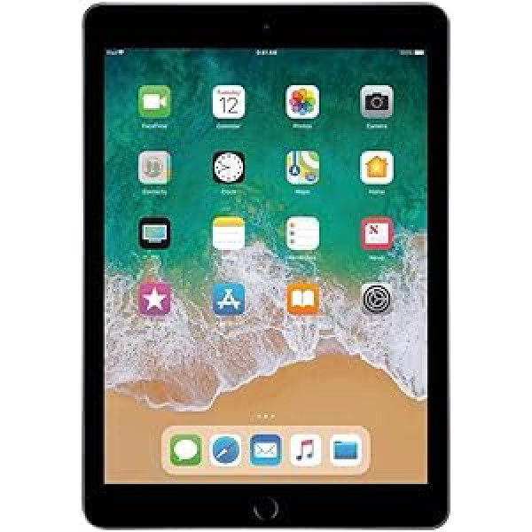 Apple iPad 9.7 (5. Gen) 128 GB Wi-Fi — Space Grau (Generalüberholt)