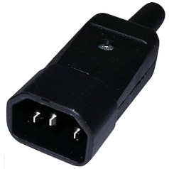 AERZETIX Anschlussstecker Netzstecker IEC 60320 C14 250 V AC 10 A datora monitoram C42784