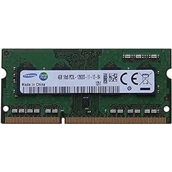 Samsung oriģinālais 4GB, 204 kontaktu SODIMM, DDR3 PC3L-12800, RAM atmiņas modulis klēpjdatoram (M471B5173EB0-YK0)