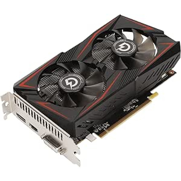 Goshyda RX 550 4G GDDR5 Graphics Card, 128bit Support DP DVI HDMI PCI Express 2.0, Dual Cooling Fans GPU PC Gaming Video Graphics Cards for Computers