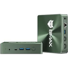 BMAX Mini PC Windows 11 Pro 16GB DDR4 1TB NVME SSD Intel Core i7-1060NG7 B6Jauda līdz 3.8GHz, 4 serdeņi, 8 pavedieni, paplašināms SSD, HDMI*2/USB* 3/ Wi-Fi 6/2.4+5G/BT4. 2 NVME_2280 x2