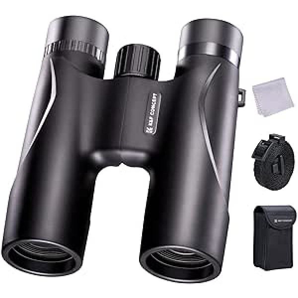 K&F Concept BAK4 Prism + FMC Broadband Green Film for Bird Watching, Outdoor Adventure, Show and Concert 12 x 32 cm Compact Binoculars for Children and Adults