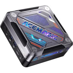 ACEMAGIC AM18 Mini Gaming PC, AMD Ryzen 7 7840HS (8C/16T, up to 5.1Ghz), AMD Zen4 Mini PC, 32GB DDR5 (5600MHz) 512GB (PCIe4.0) NVME SSD Mini Computer with WiFi6 | 2.5G LAN| 8K UHD | Win11 | Type-C